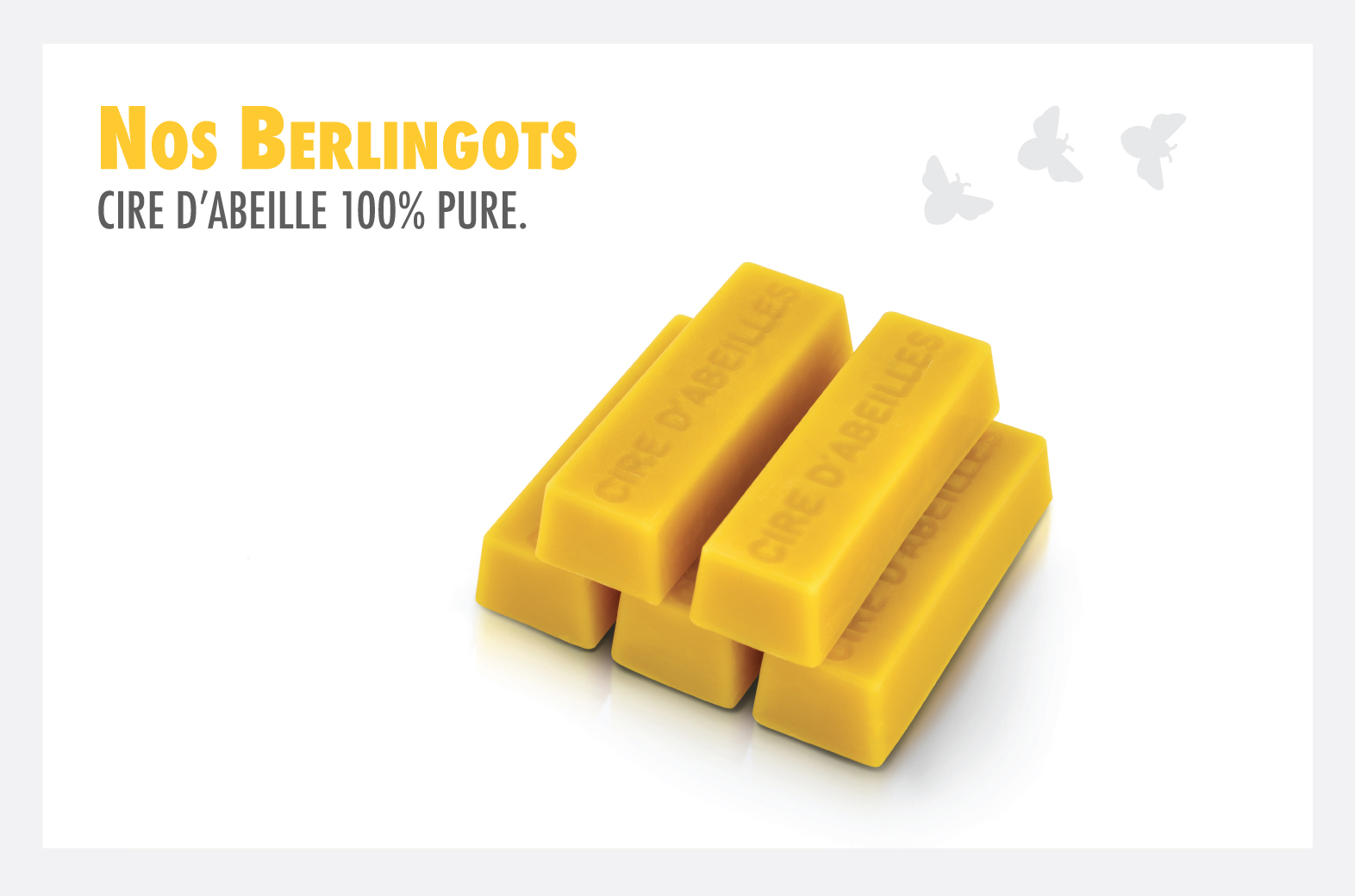 Berlingots en cire d'abeille 100% pure