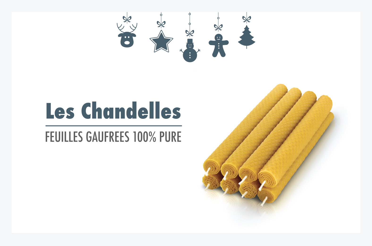 Chandelles en pure cire d'abeille